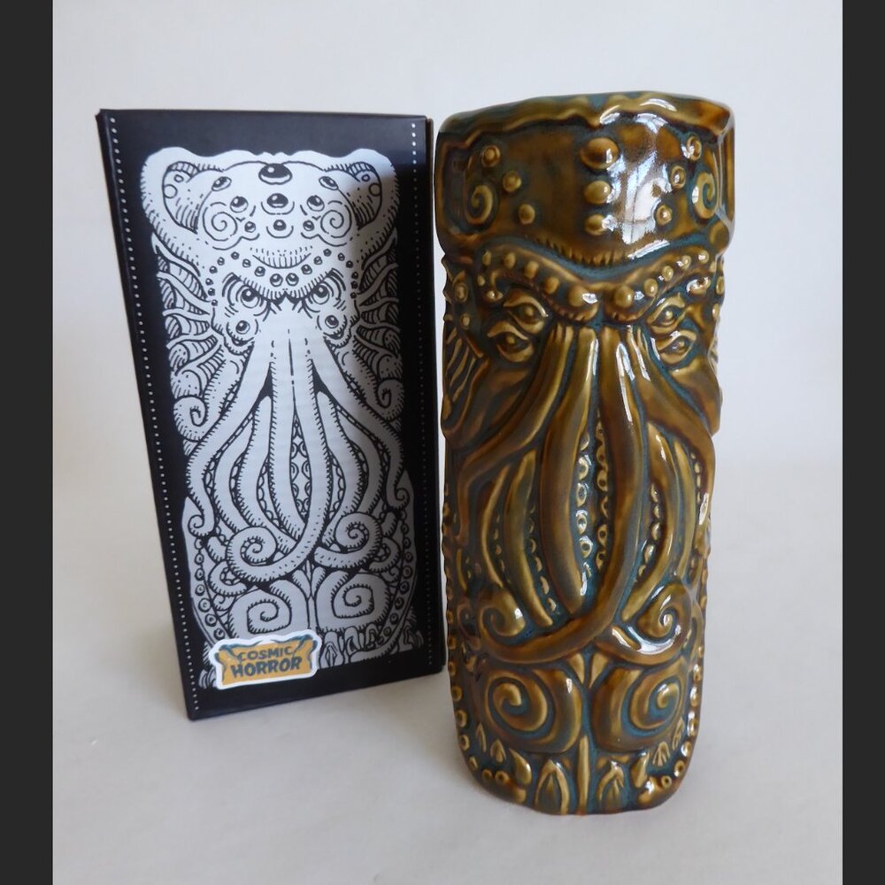 NEW 2017 LOVECRAFT CTHULHU COSMIC HORROR GLAZE CERAMIC TIKI MUG